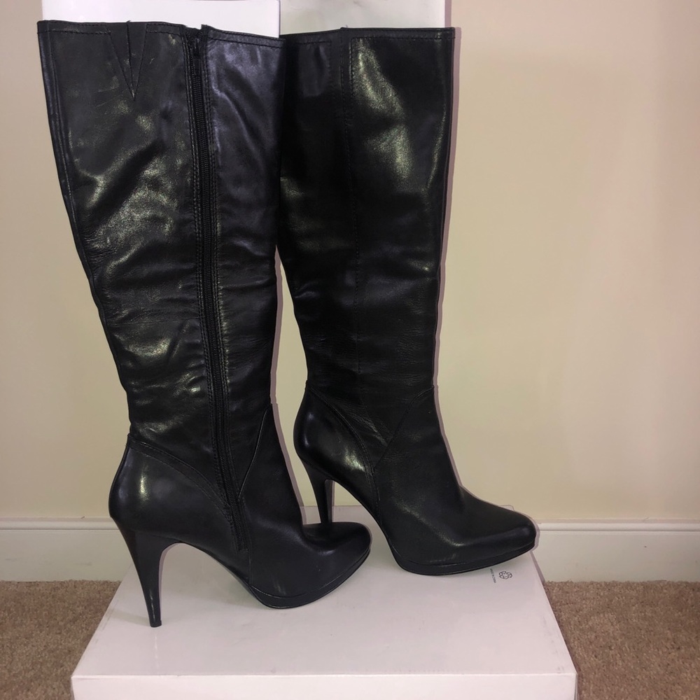 nine west heeled boots